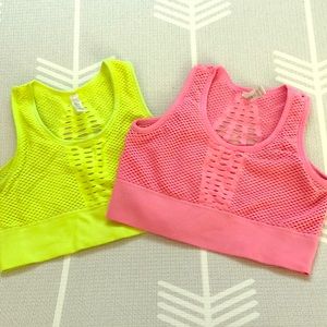 Neon sports bras